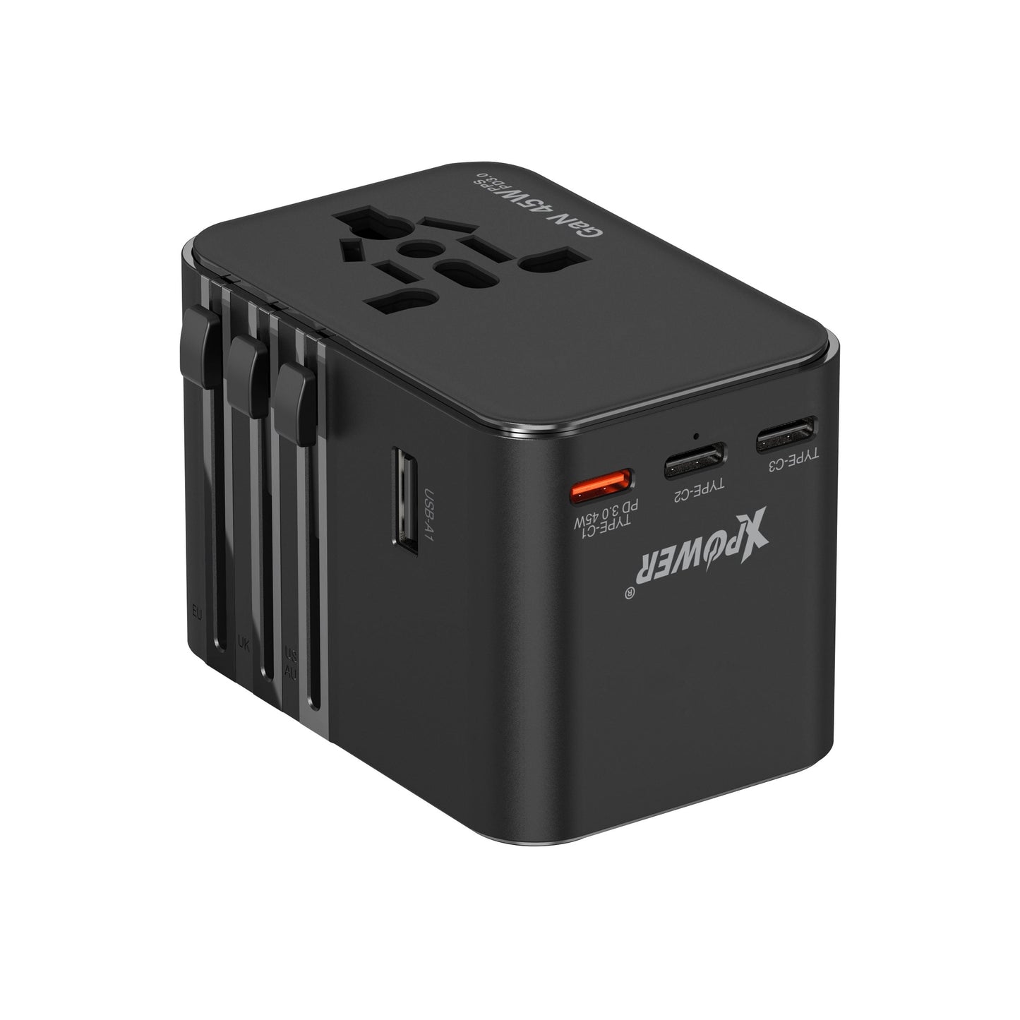 TA45B 6輸出 45W PD/PPSGaN旅行充電器