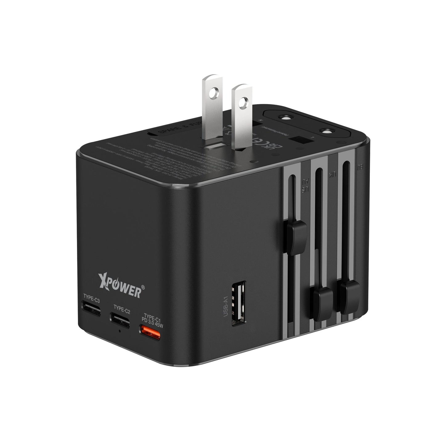 TA45B 6輸出 45W PD/PPSGaN旅行充電器