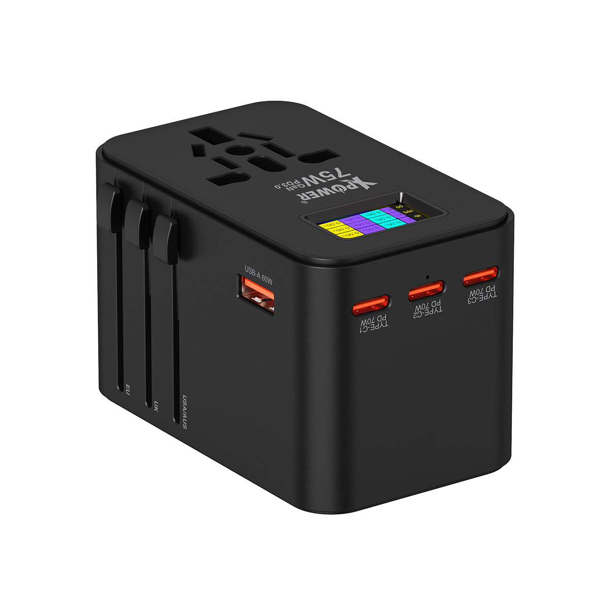 TA75D 75W 5輸出 PD 3.0/PPS旅行充電器