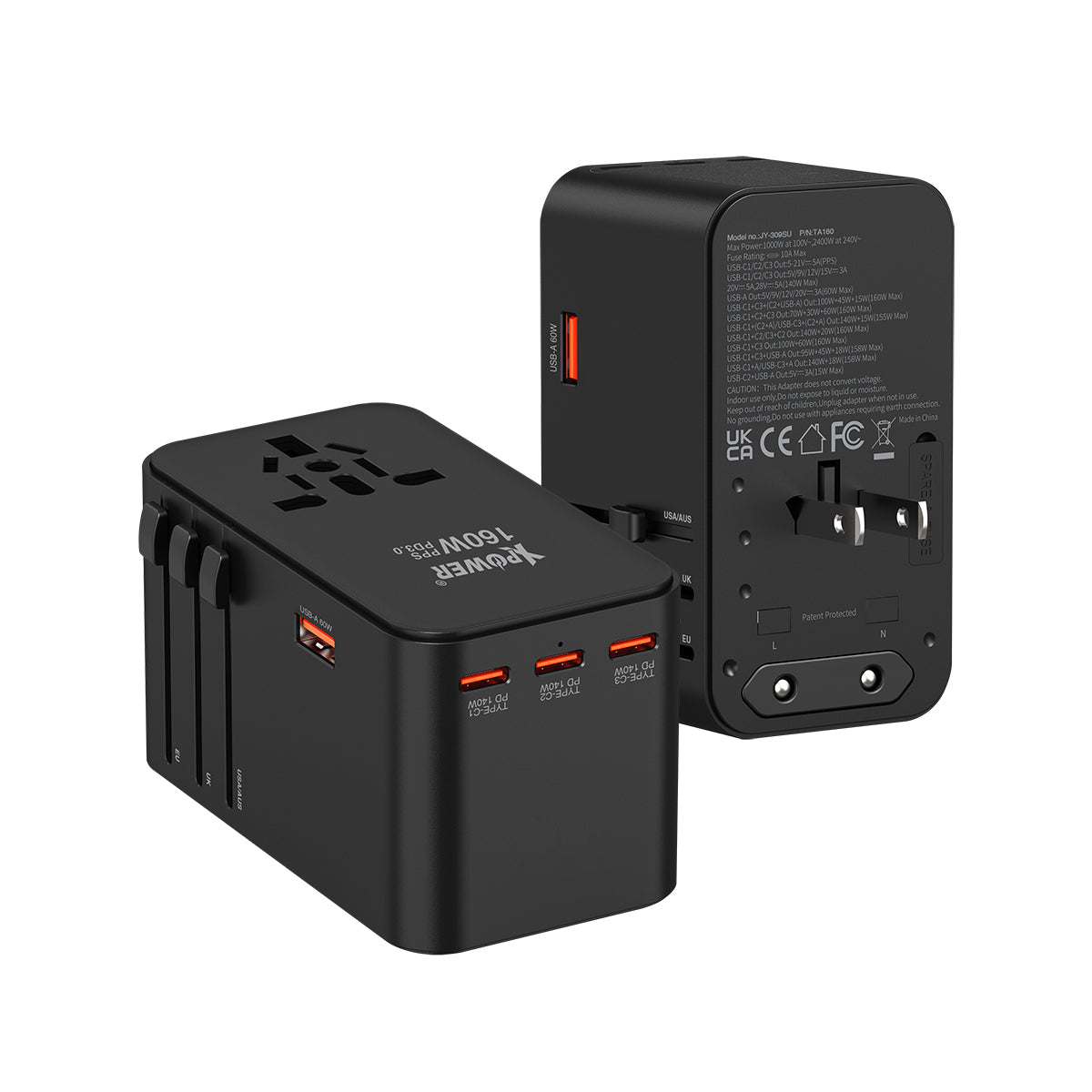 TA160 160W 5輸出 PD 3.1/PPS Gan旅行充電器