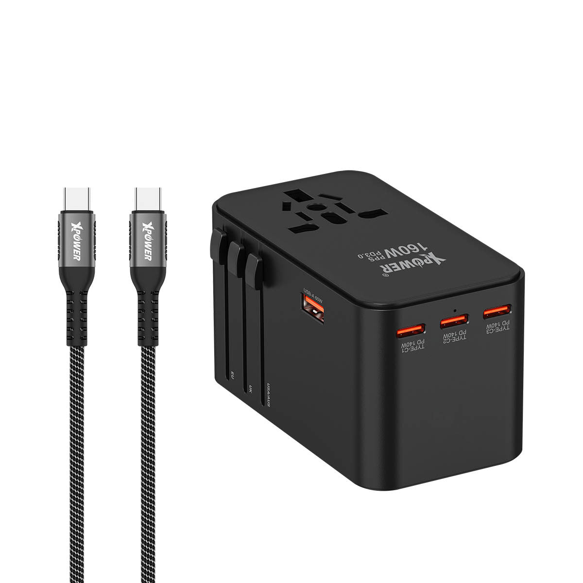 TA160 160W 5輸出 PD 3.1/PPS Gan旅行充電器