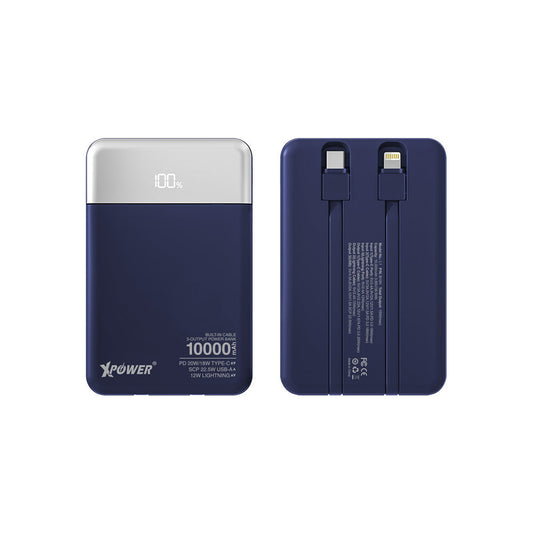 B10H 3輸出雙內置線Type-C PD/Lightning 10000mAh 移動電源