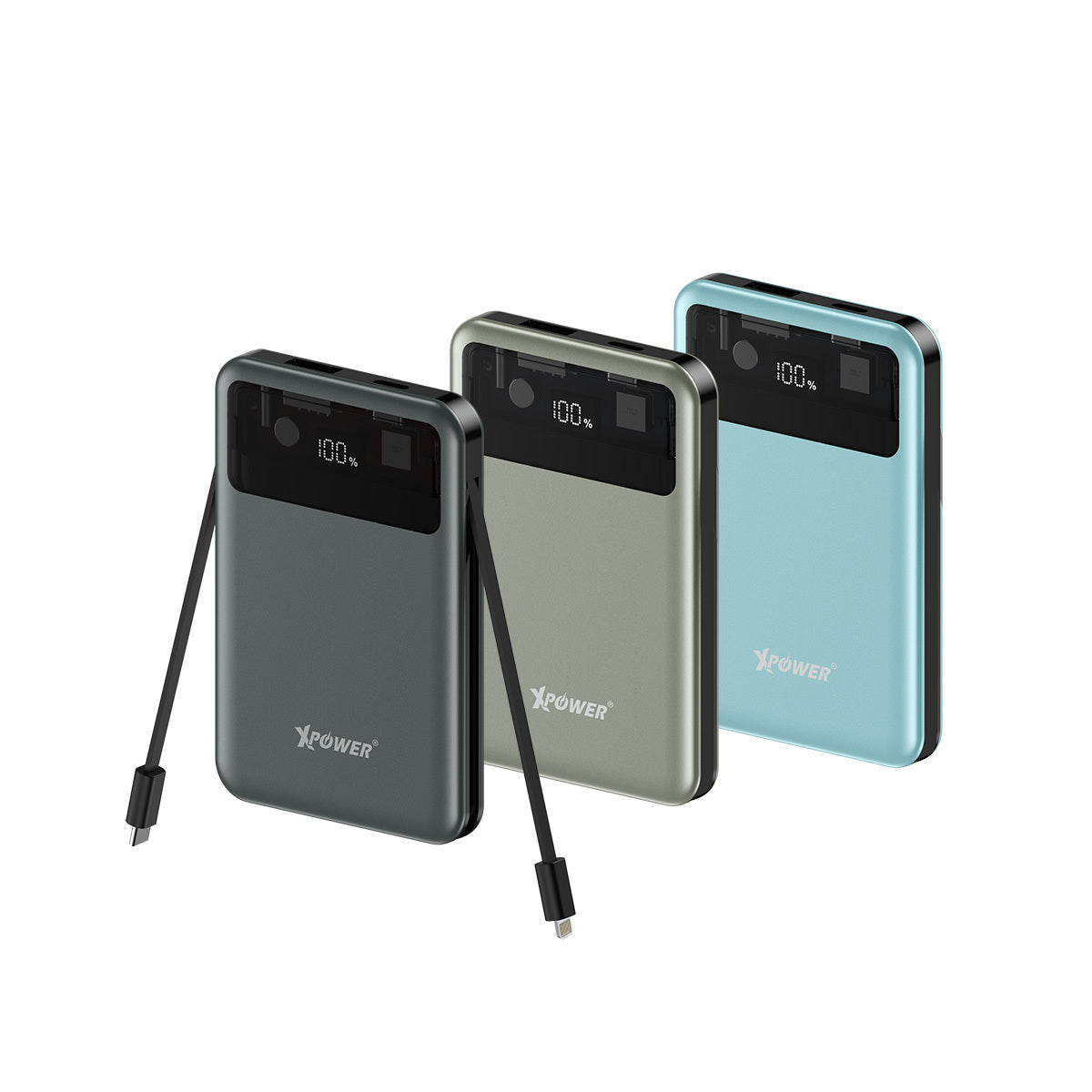 B10F 3輸出 雙PD快充Type-C/Lightning線 10000mAh 外置電池