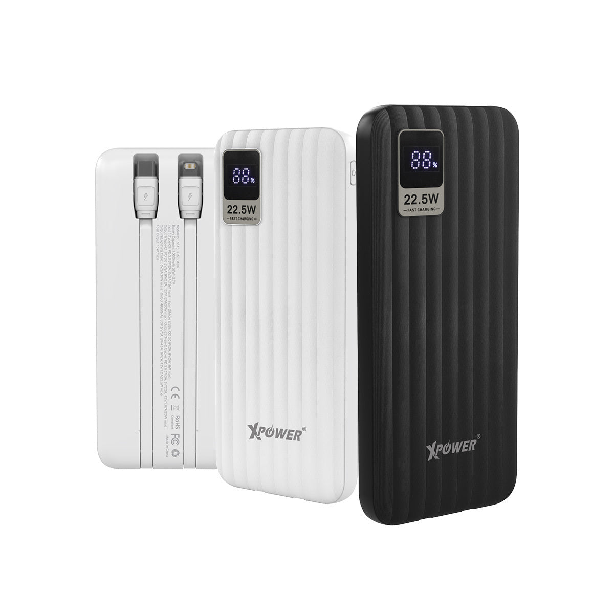 B10K 4輸出雙內置線Type-C & Lightning 10000mAh 充電器