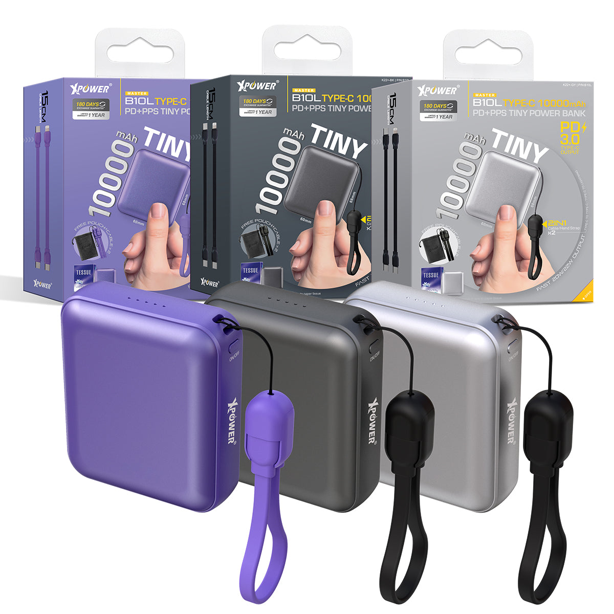 B10L Type-C 10000mAh PD+PPS迷你移動電源