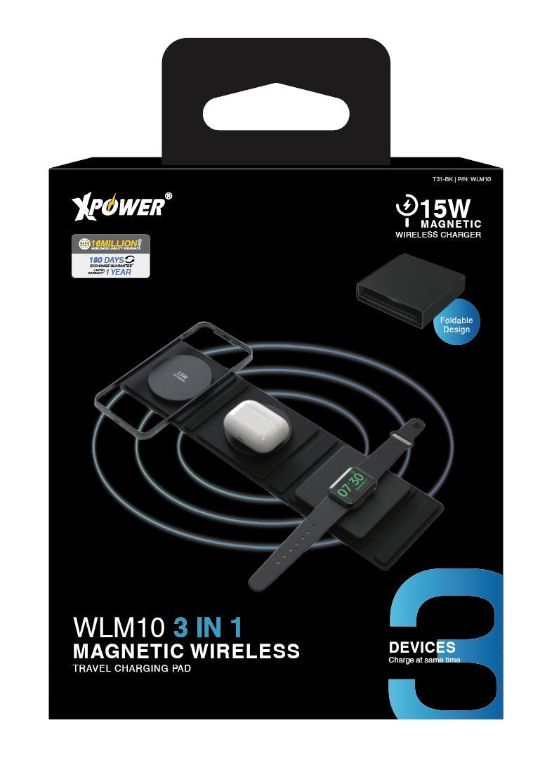 WLM9 3合1 多功能咭片型無線充電器