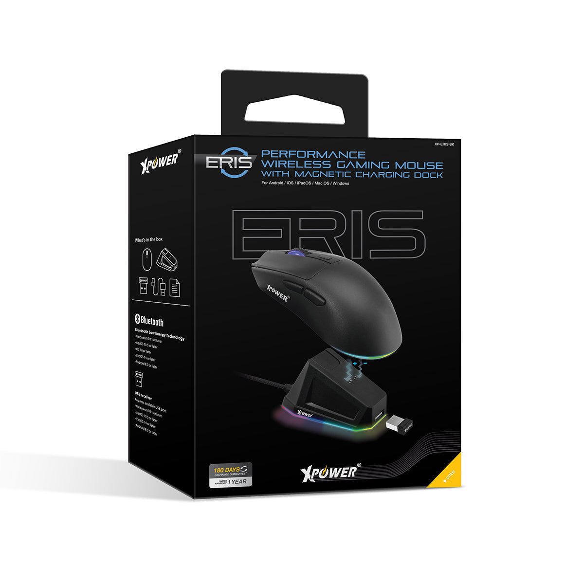 ERIS 雙模電競滑鼠 連磁吸充電底座