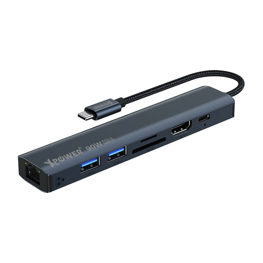 HU74 7合1 90W PD鋁合金Type-C Hub