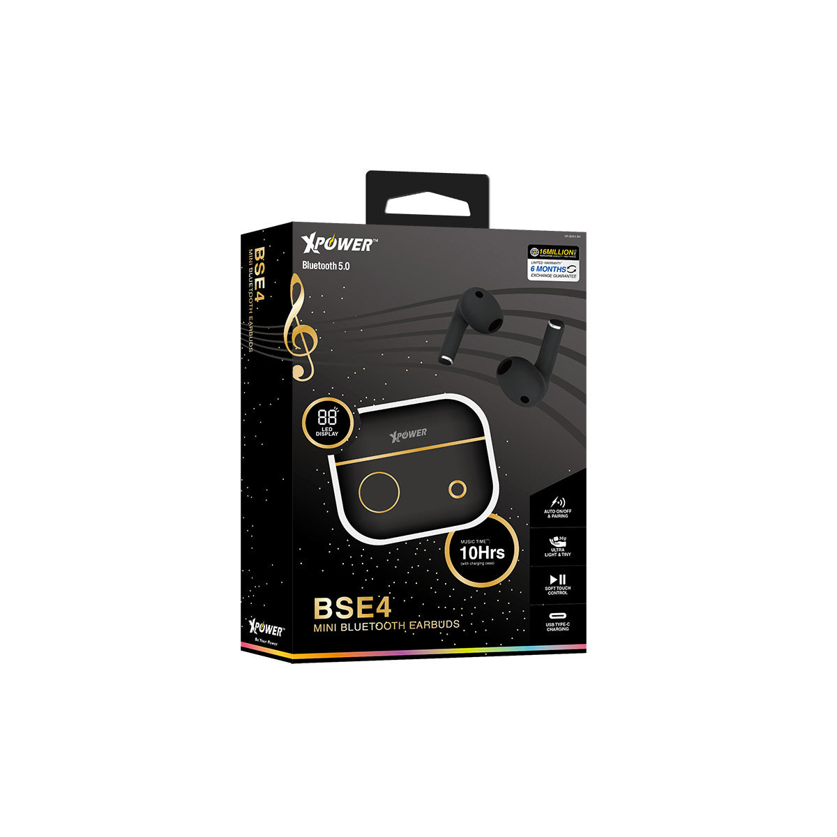 BSE4迷你藍牙5.0 LED顯示藍牙耳機