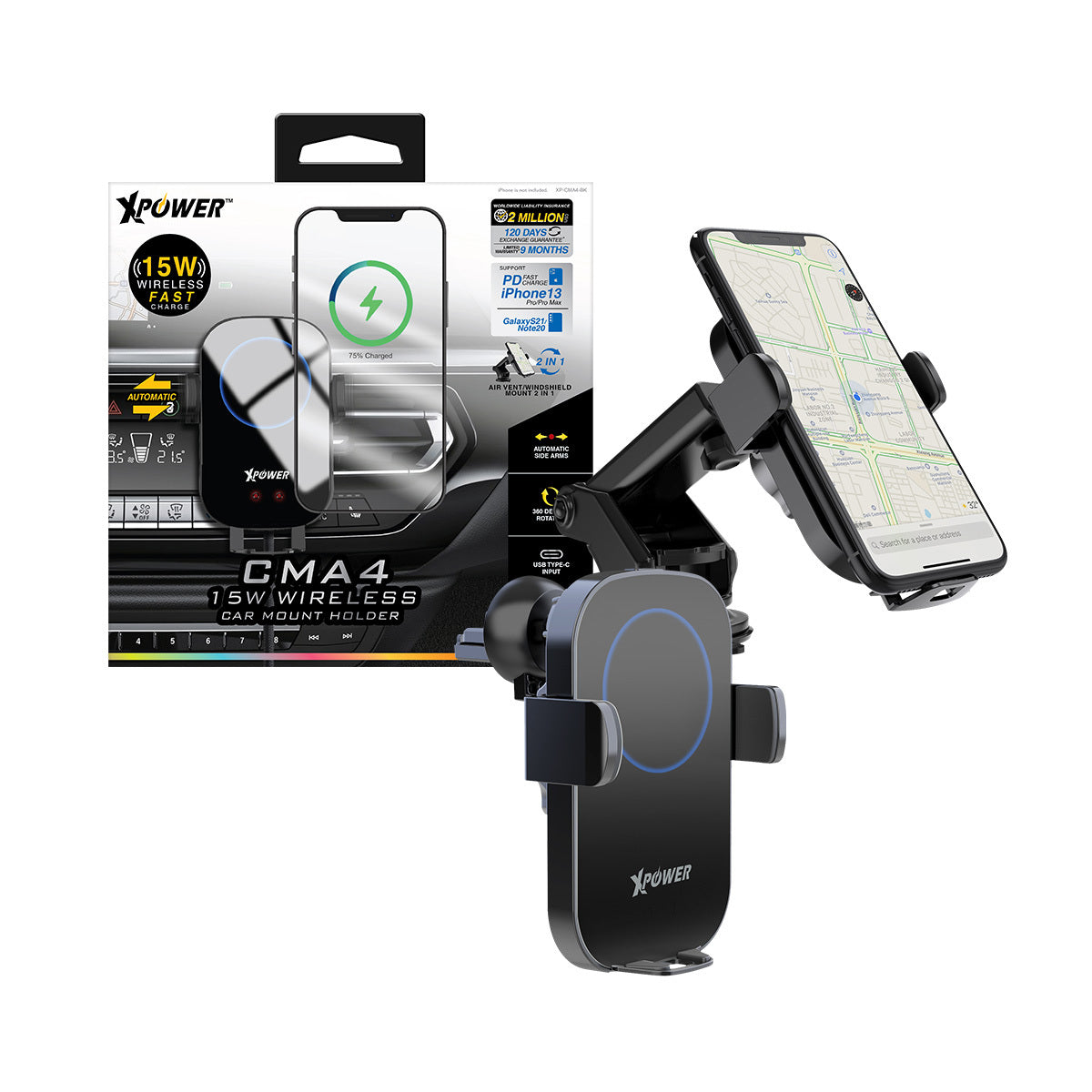 CMA4 10W Wireless Car Mount Holder