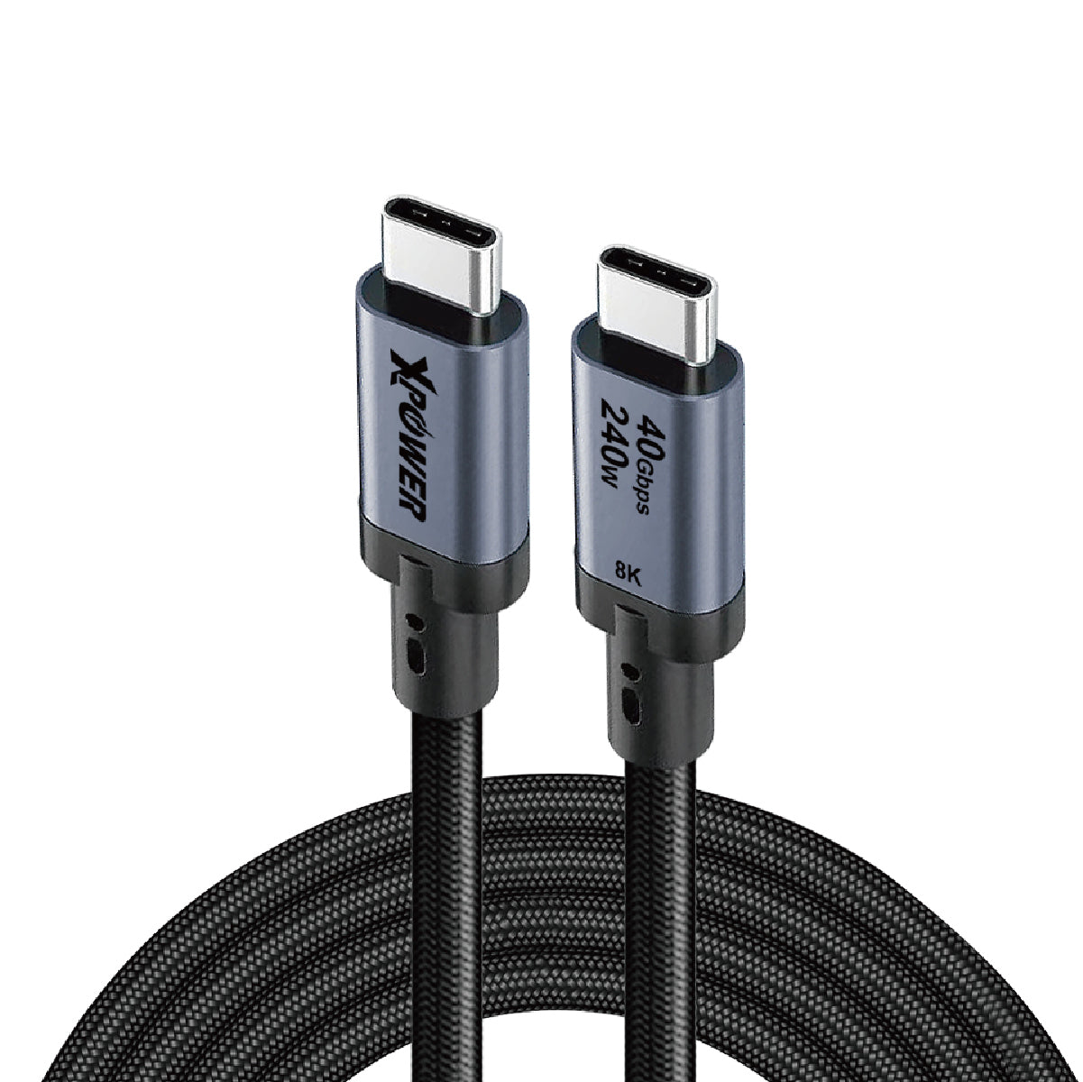 ZS240 1M鋁合金240W USB4.0 40GB 8K 高速傳輸充電線