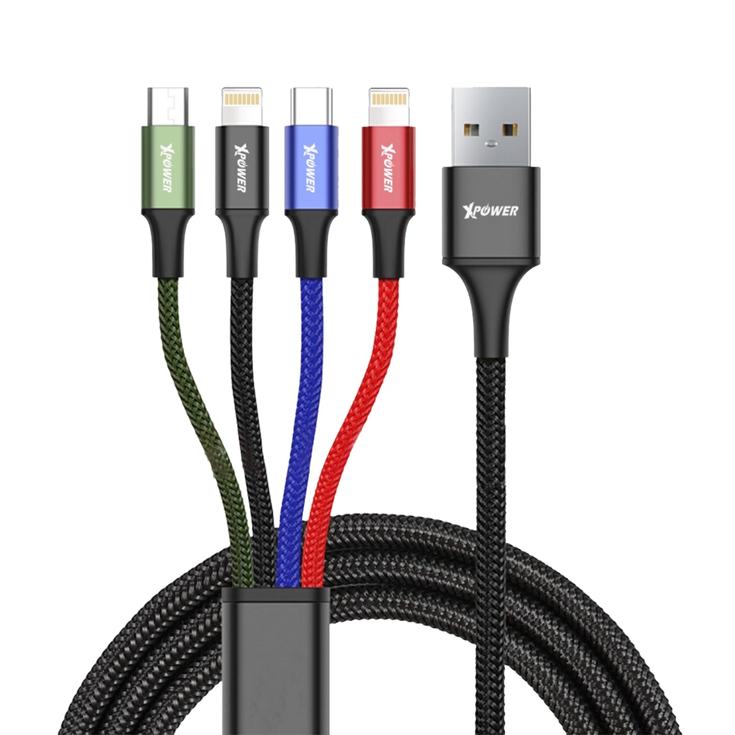 4X1 1.2m 1in 4out Aluminium Alloy Nylon Cable