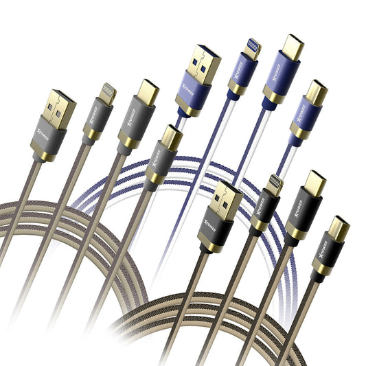 1X3G 1.2m 1in 3Out Cotton Braided Charging Cable