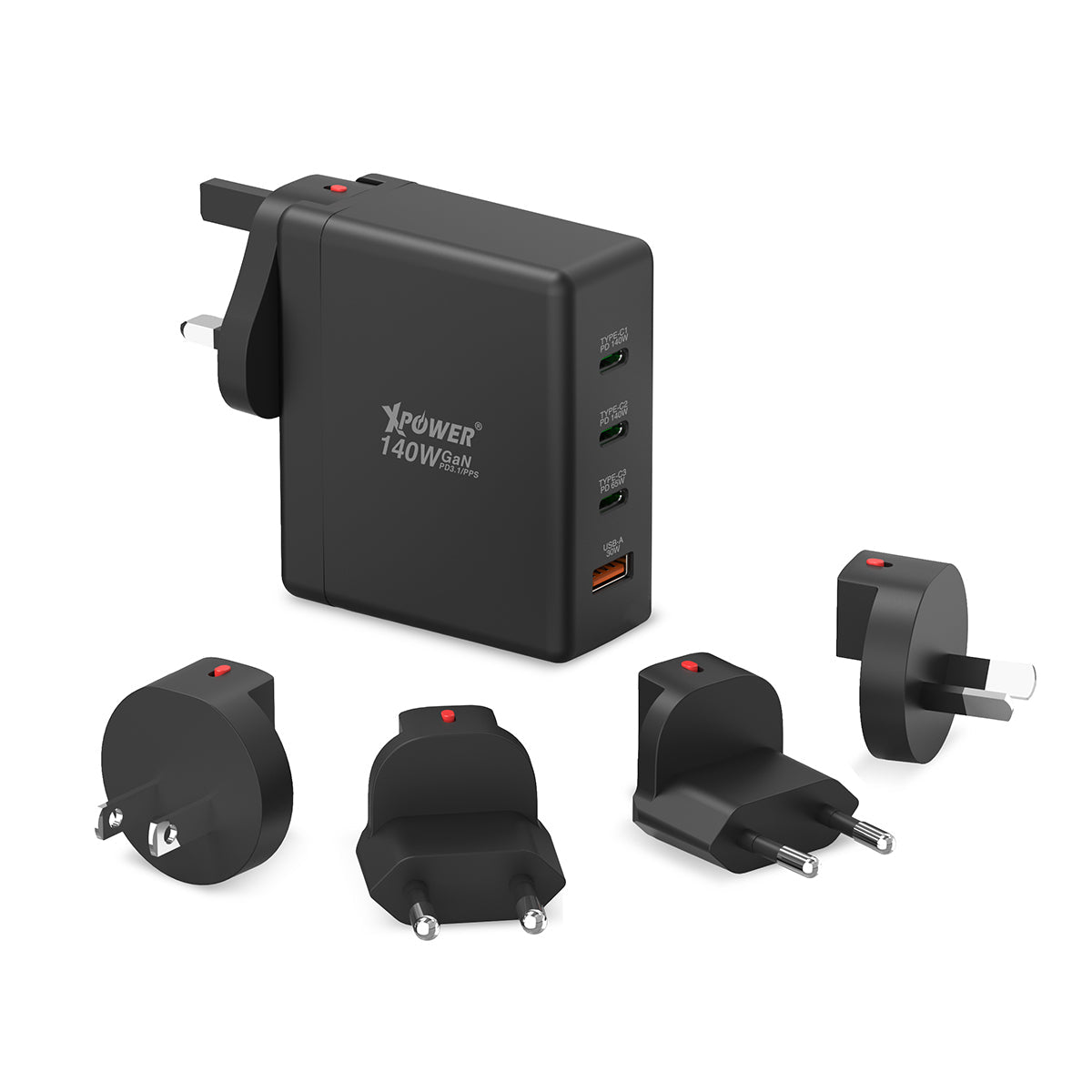 UC140 4合1 140W PD3.1 GaN 旅行充電器