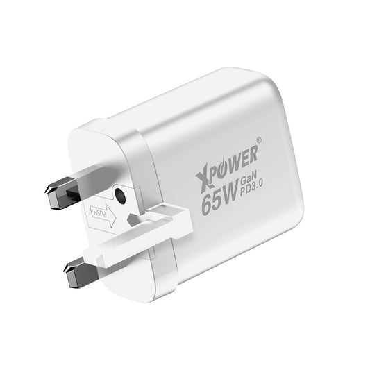 GW65C 65W可摺疊伸縮腳3輸出 PD3.0/PPS/QC 迷你快充插牆GaN充電器