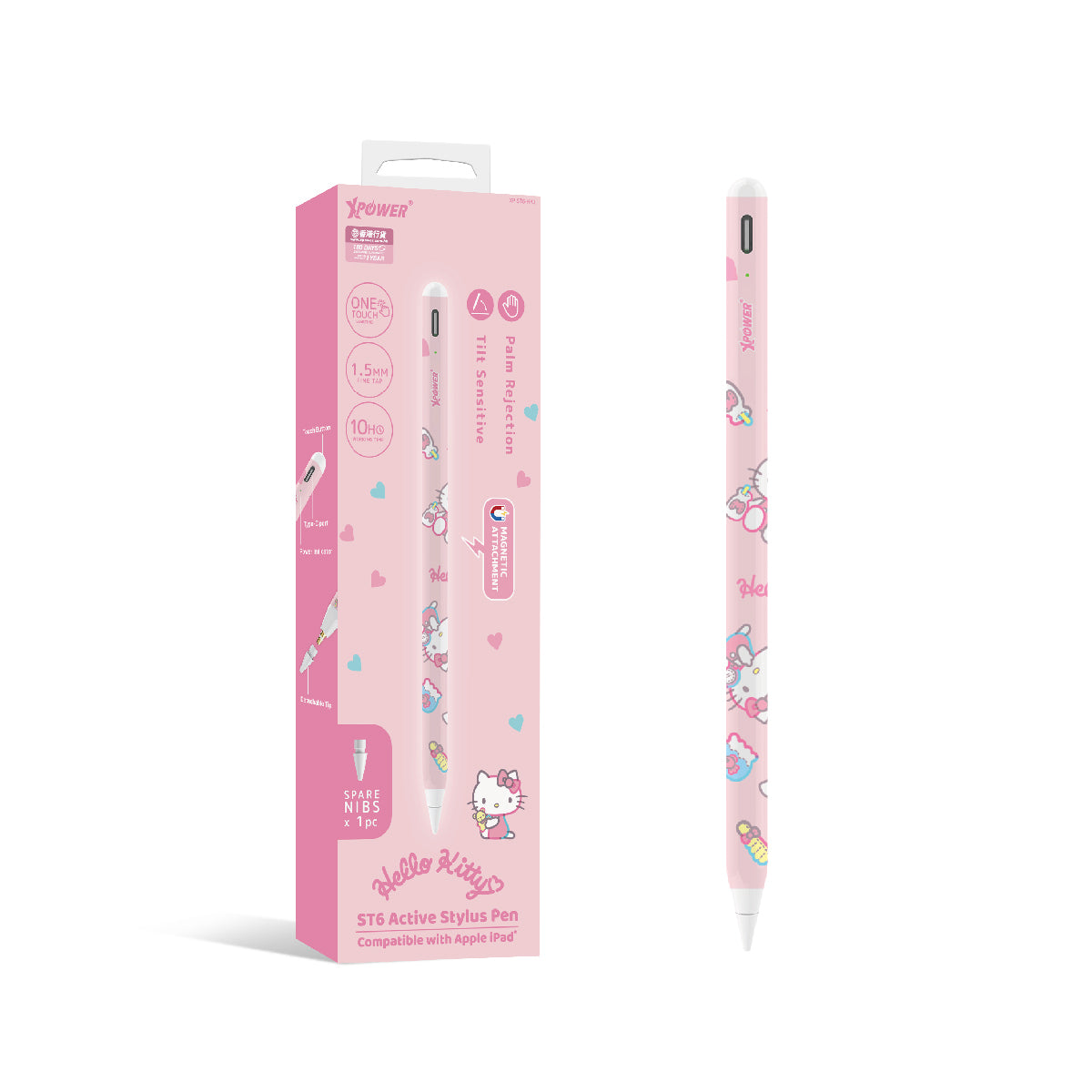 x Hello Kitty ST6磁吸主動式觸控筆 (Apple iPad專用)