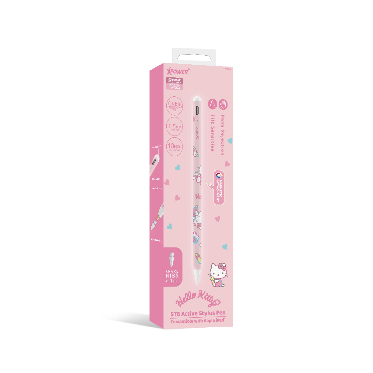 x Hello Kitty ST6磁吸主動式觸控筆 (Apple iPad專用)