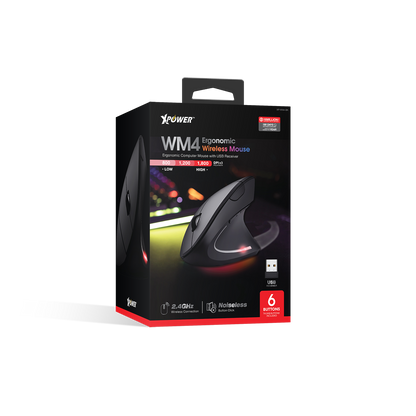 WM4人體工學靜音無線滑鼠