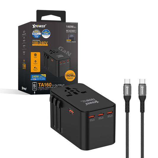 TA160 160W 5輸出 PD 3.1/PPS Gan旅行充電器