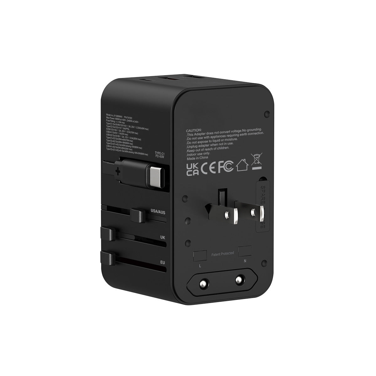 TA70C 內置線 70W PD+PPS GaN旅行充電器