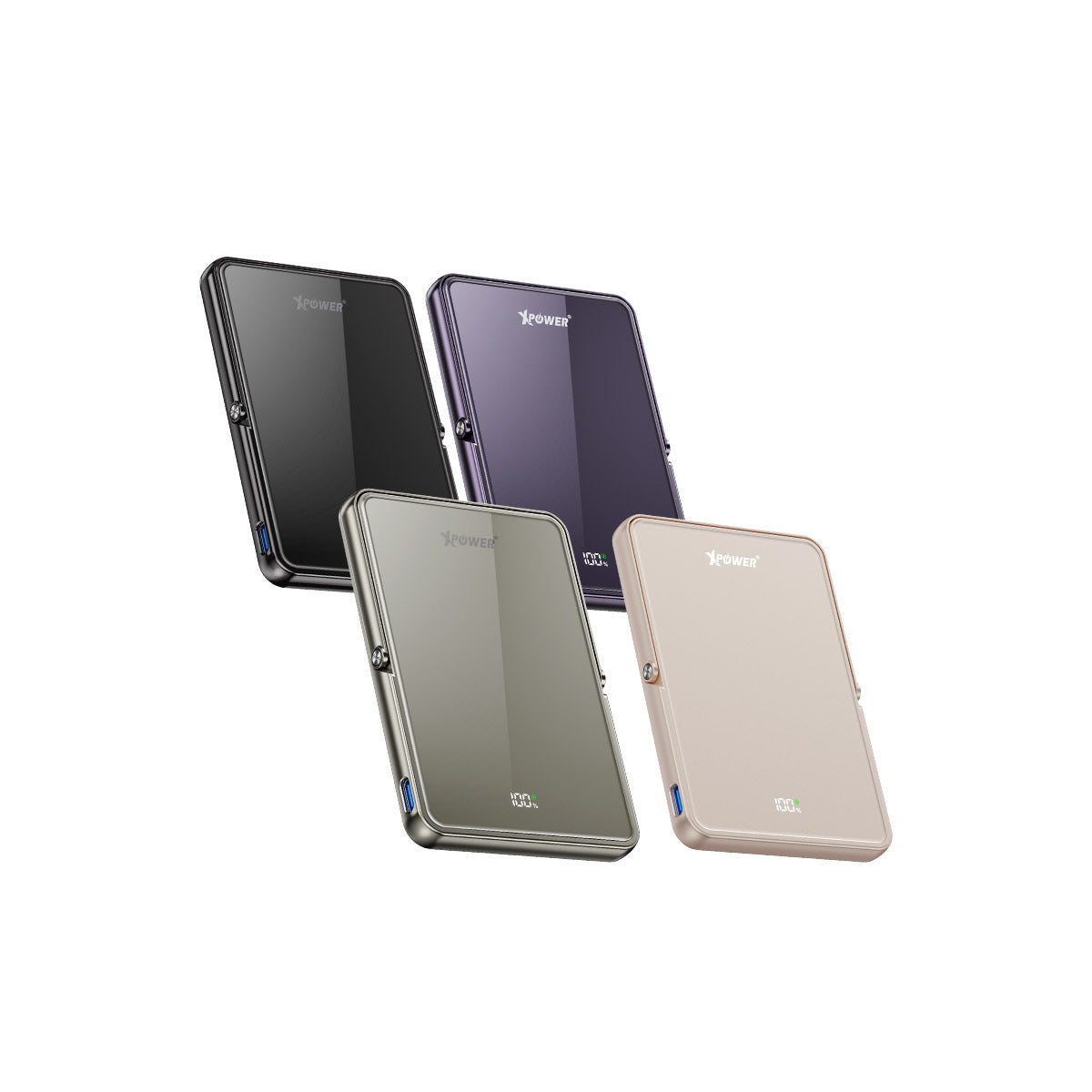 M5K2 5合1鋅合金支架數顯 5000mAh PD3.0+QI2 磁吸移動電源