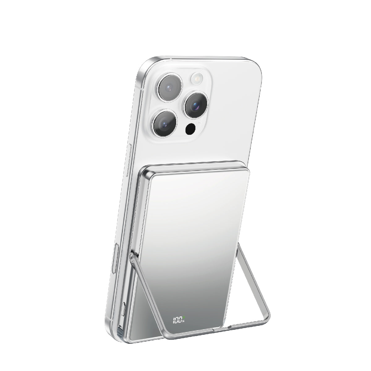 M10K2 5合1鋅合金支架數顯  10000mAh PD3.0+QI2 磁吸移動電源