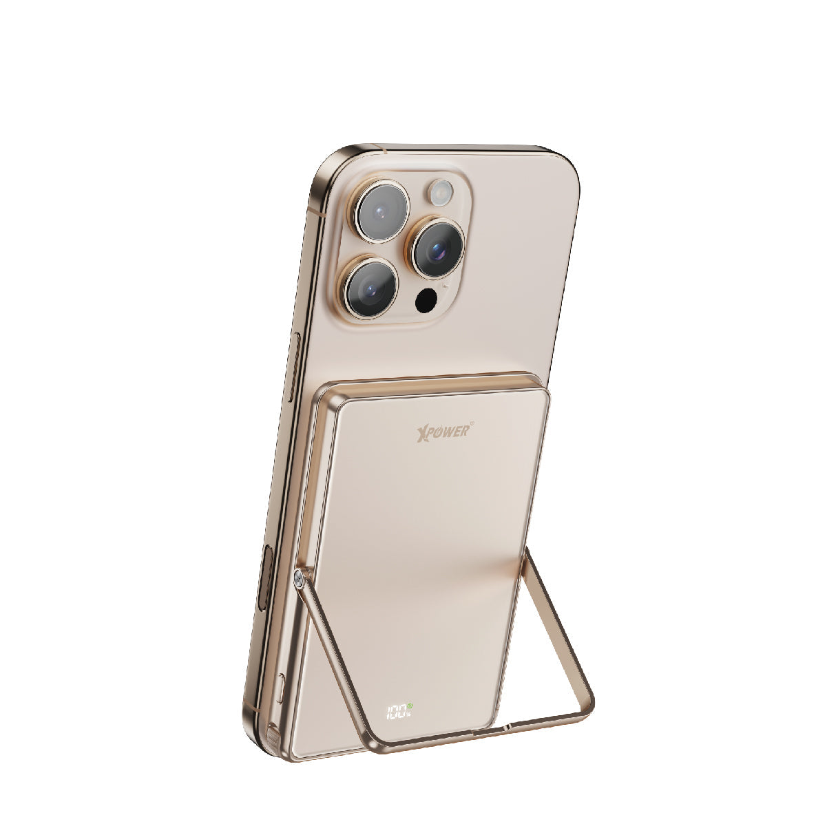 M10K2 5合1鋅合金支架數顯  10000mAh PD3.0+QI2 磁吸移動電源