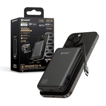 MAGNETO 10  Qi2數顯 10000mAh  45W PD3.0 磁吸無線移動電源