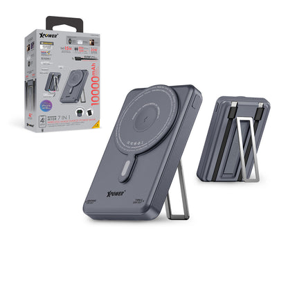 M10R 7合1 10000mAh PD 3.0雙內置線+磁吸無線移動電源連支架