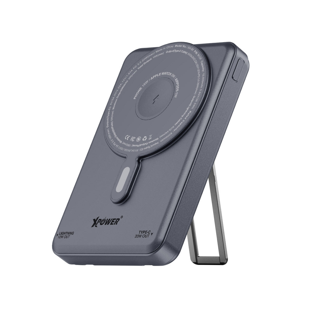 M10R 7合1 10000mAh PD 3.0雙內置線+磁吸無線移動電源連支架