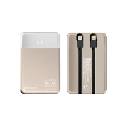 B10H 3輸出雙內置線Type-C PD/Lightning 10000mAh 移動電源