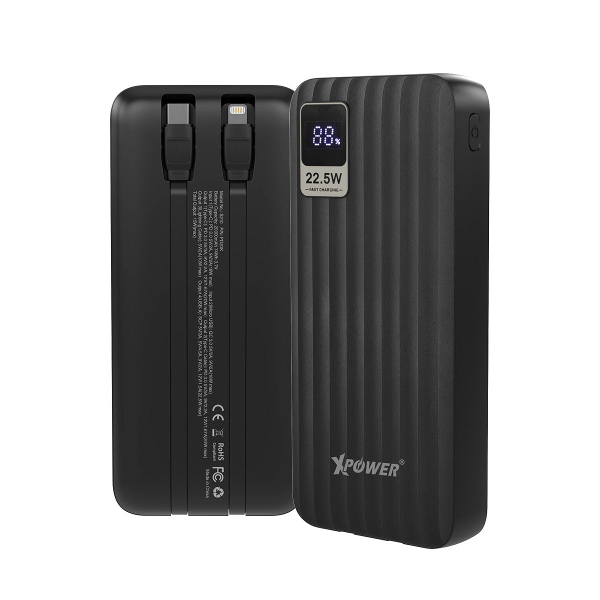 PD20K 4輸出雙內置線Type-C &amp; Lightning 20000mAh 充電器