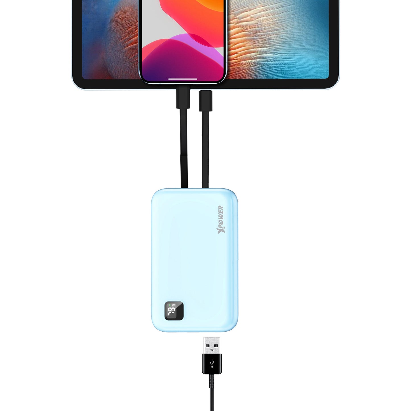 PDC10 3輸出 雙PD快充Type-C線 10000mAh PD+SCP充電器
