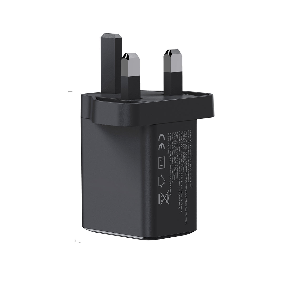 TINY 67W PD3.0/PPS/QC 迷你快充插牆GaN充電器