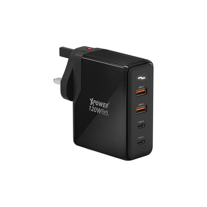 GW120 120W 4輸出 PD 3.0/PPS/QC GaN旅行充電轉插器