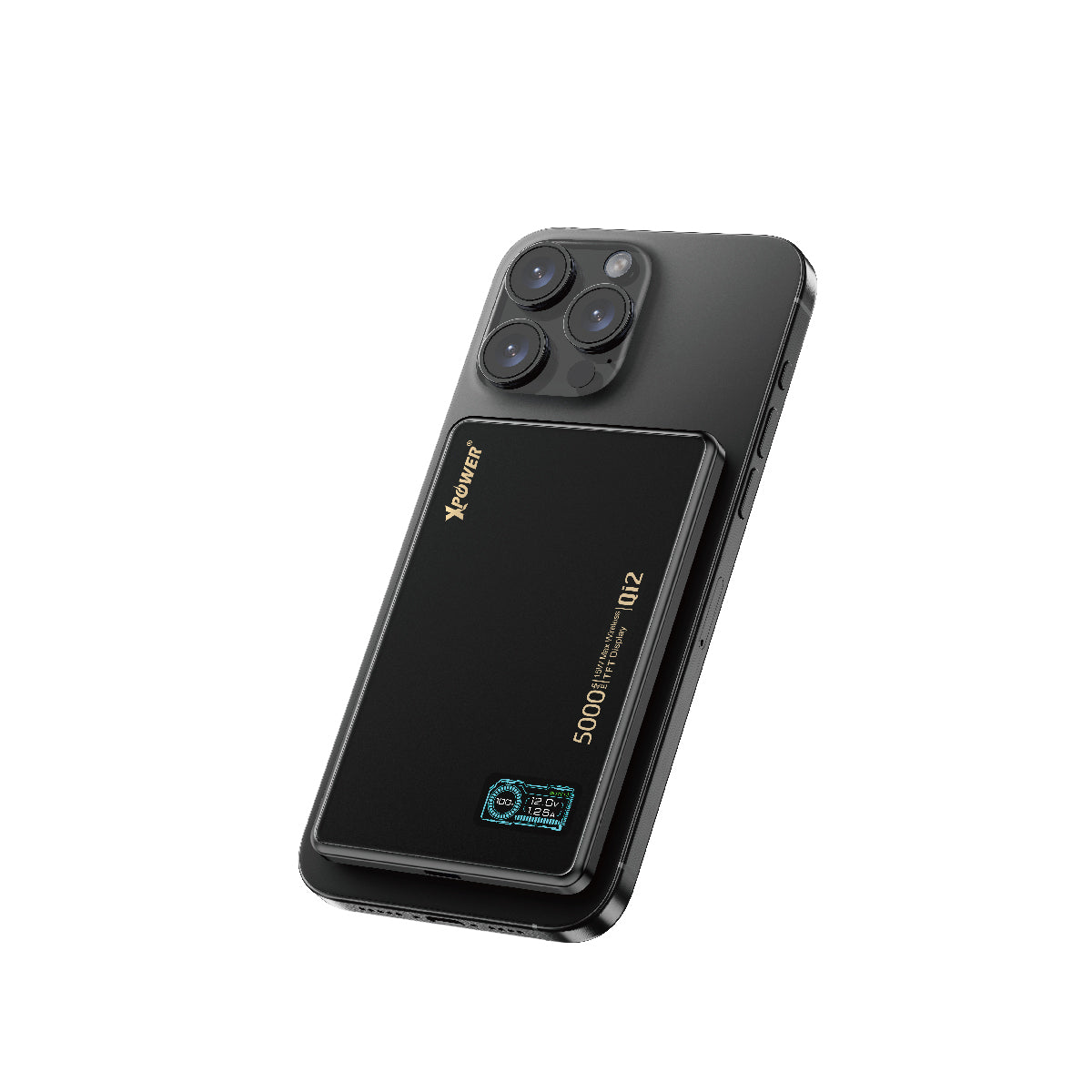 MagDigita5 彩屏顯示磨沙玻璃外殼 5000mAh PD3.0+QI2磁吸移動電源