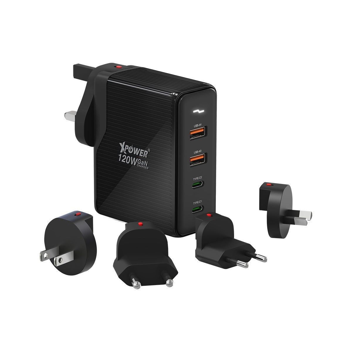 GW120 120W 4輸出 PD 3.0/PPS/QC GaN旅行充電轉插器