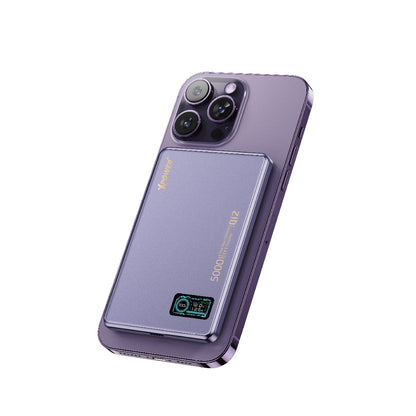 MagDigita5 彩屏顯示磨沙玻璃外殼 5000mAh PD3.0+QI2磁吸移動電源