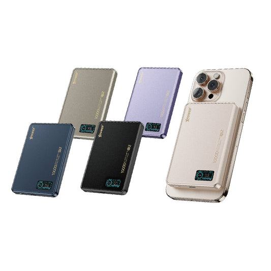 MagDigita 彩屏顯示磨沙玻璃外殼 10000mAh PD3.0+QI2磁吸移動電源