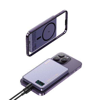 MagDigita 彩屏顯示磨沙玻璃外殼 10000mAh PD3.0+QI2磁吸移動電源