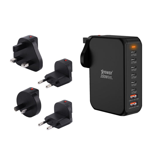 Power Travel 200W 8輸出 200W PD3.0 GaN 旅行充電器