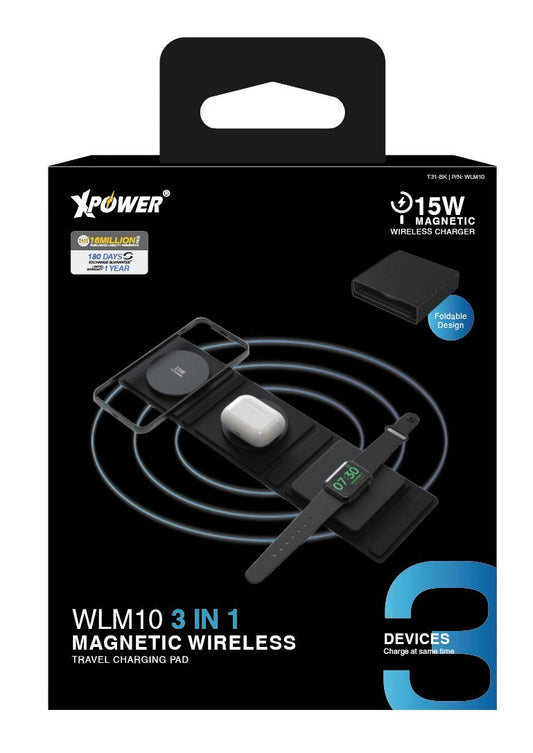 WLM9 3合1 多功能咭片型無線充電器