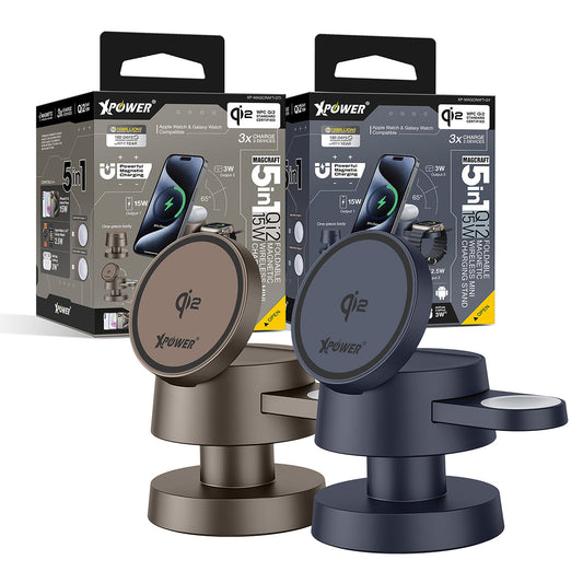 MAGCRAFT 5合1 Qi2 15W MagCharge磁吸無線充電座