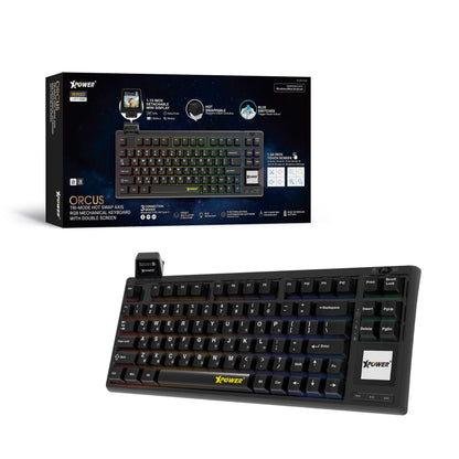 Orcus三模熱插拔可換軸機械鍵盤連雙顯示屏
