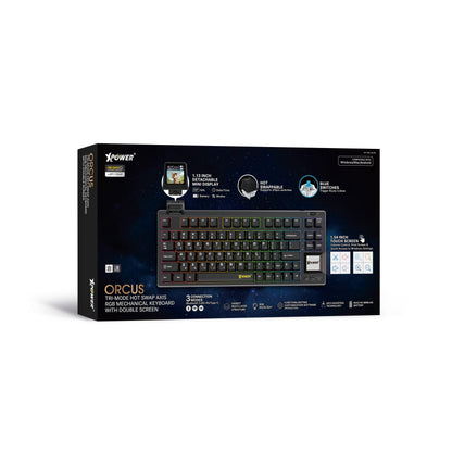 Orcus三模熱插拔可換軸機械鍵盤連雙顯示屏