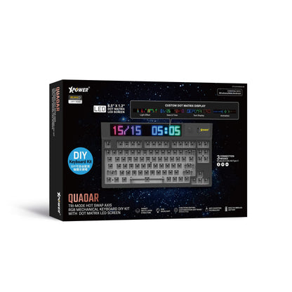 Quaoar三模熱插拔可換軸機械鍵盤DIY套件連LED點陣屏