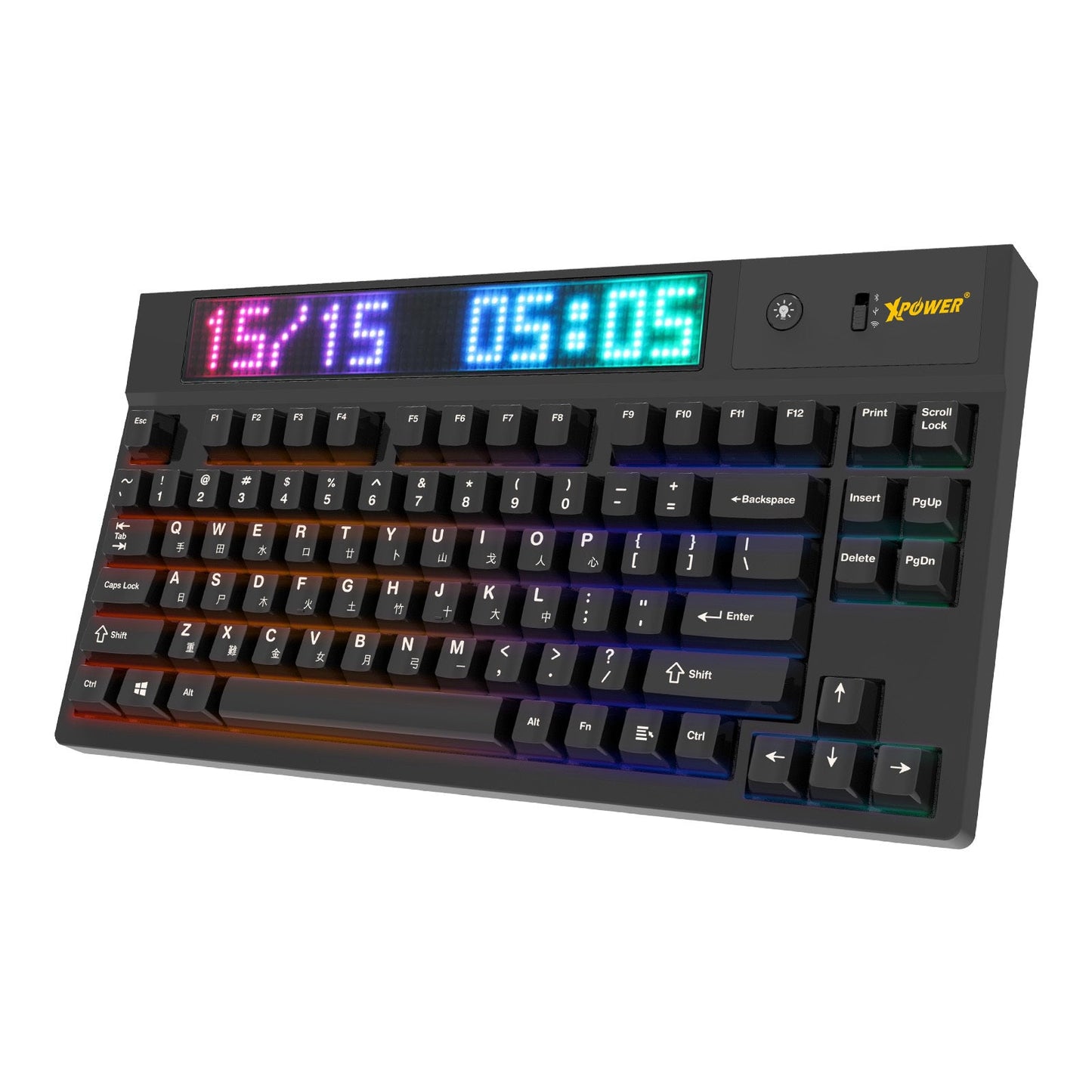 Quaoar三模熱插拔可換軸機械鍵盤連LED點陣屏