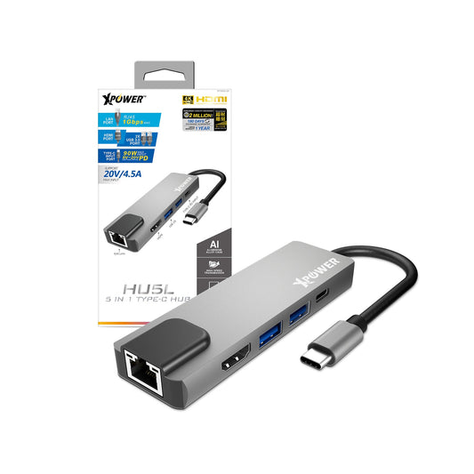 HU5L 5 In 1 90W PD Hub