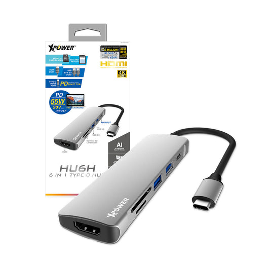 HU6H 6in1 52W PD Hub