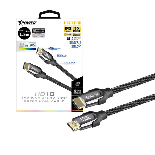 HD10 10K Zinc Alloy High Speed HDMi Cable 1.5m